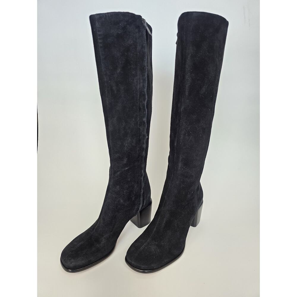 Vince Women's Maggie High Boot Black Suede Size 5.5M